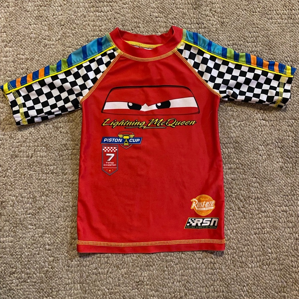 Cars Lightning McQueen Swim Shirt